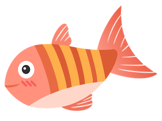 playfulred-fish-with-yellow-stripes-illustration-273721