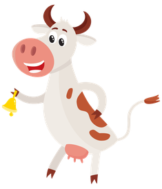 charmingcartoon-cow-holding-bell-farm-life-illustration-73982