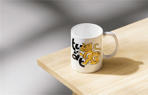 Vietnamese Folk Zodiac – Tuất (Dog) Ceramic Mug Design - Premium Vector Graphic