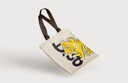 Vietnamese Folk Art Zodiac – Tý (Rat) Tote Bag Design - Premium Vector Graphic