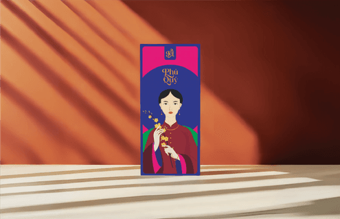 Phú Quý Cát Tường Tet Red envelope design - Prosperity & Good fortune theme - Premium Vector Graphic