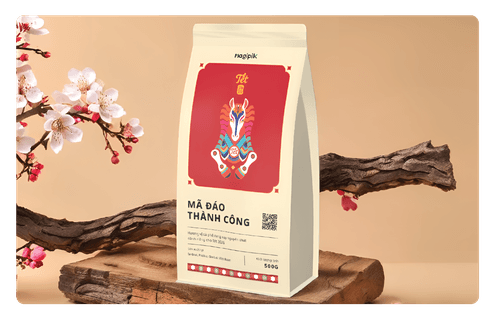Tứ Sắc Xuân Ca – The four hues of Spring festive packaging design set - Premium Vector Graphic