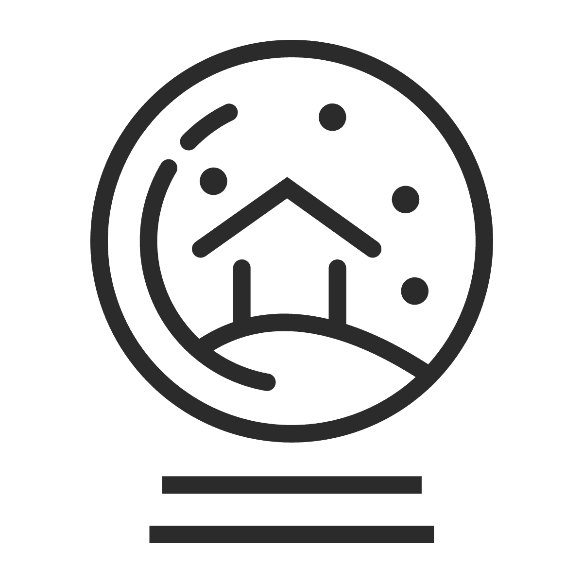 minimalist winter home silhouette icon