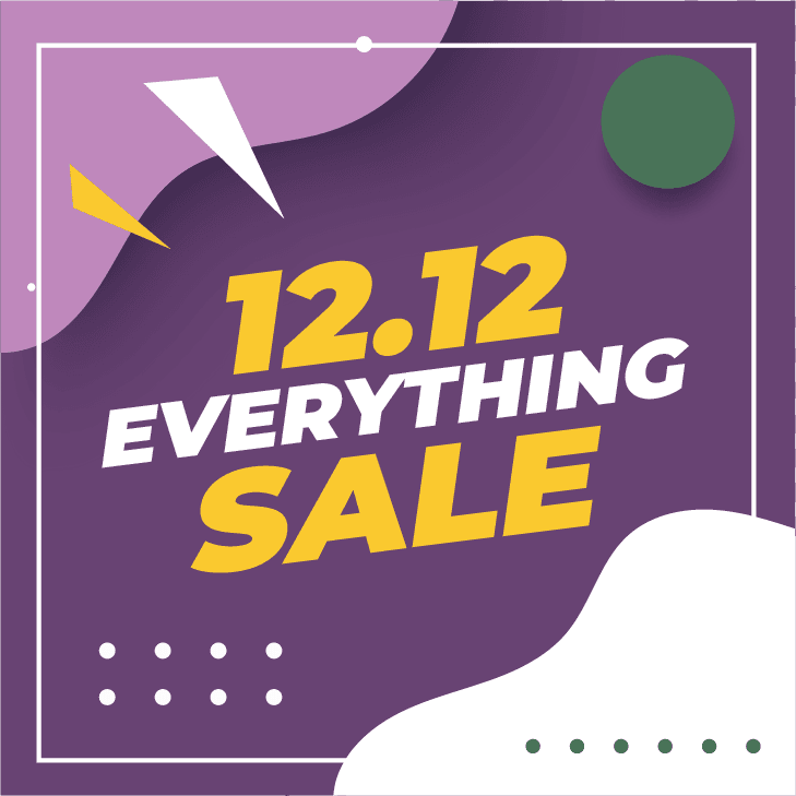 12 12 sale social media post template 