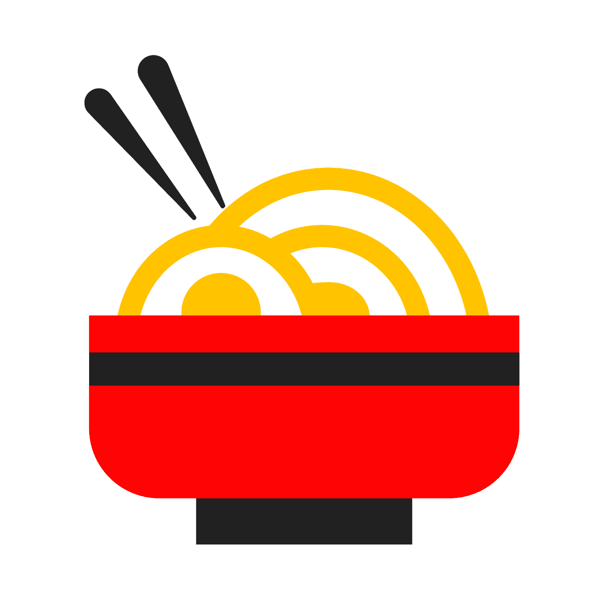 bold minimal ramen bowl logo for asian food branding