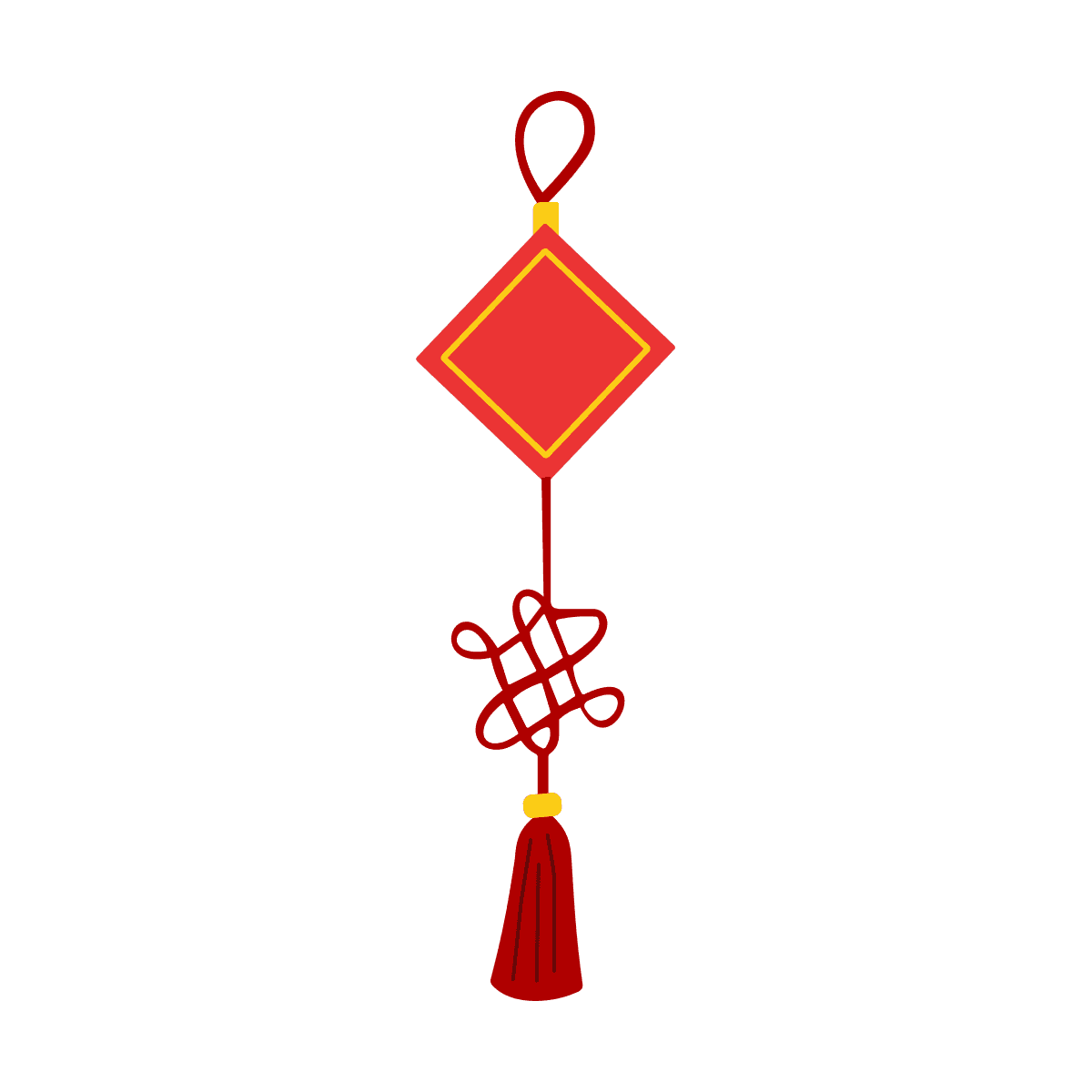classic chinese knot illustration for festive lunar new year celebrations