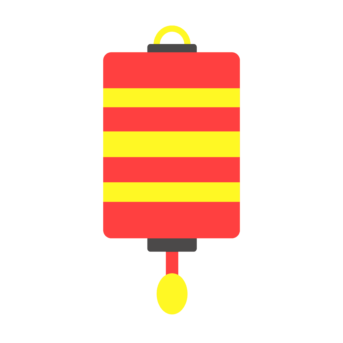 vibrant flat geometric chinese lantern icon for festive designs