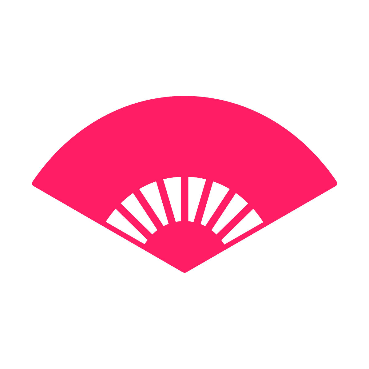 vibrant minimal graphic fan icon for summer branding