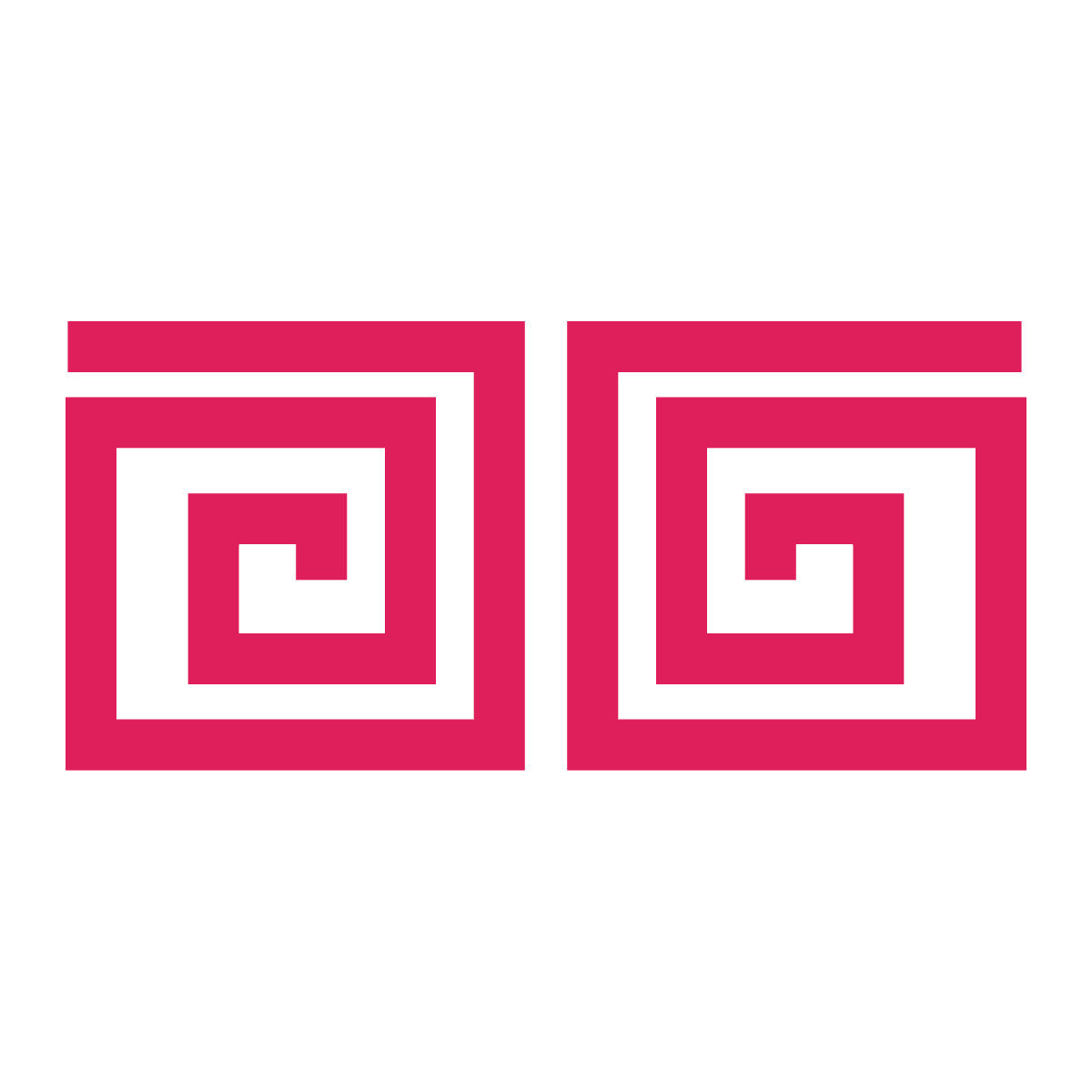 energetic fuchsia geometric spiral design for sleek tech branding