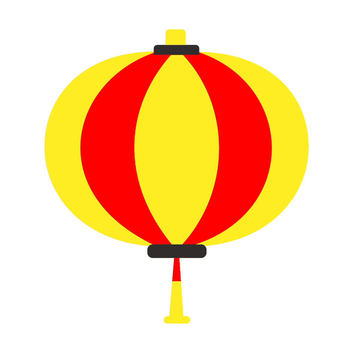 minimal chinese lantern icon for festive holiday celebrations