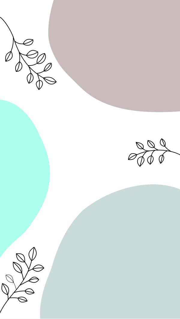 abstract background with pastel organic shapes and botanical lines for calm visuals