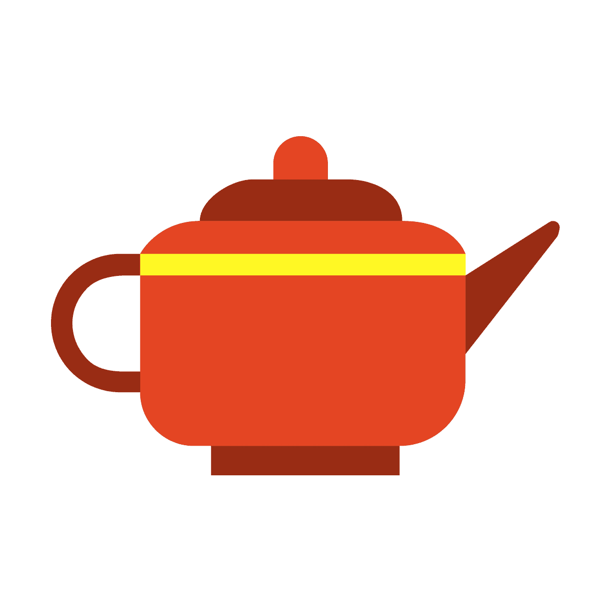 classic retro teapot illustration with warm tones for kitchen branding