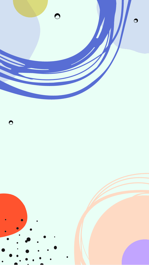 playful abstract composition with hand-drawn shapes scribbles and dots for social media stories background