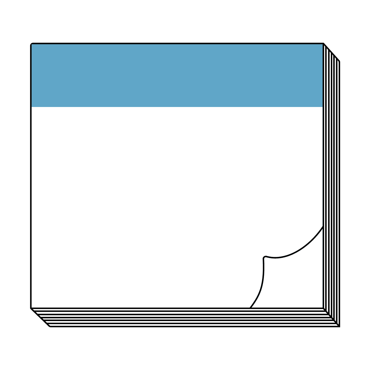 minimal sticky notes icon for organized digital planning