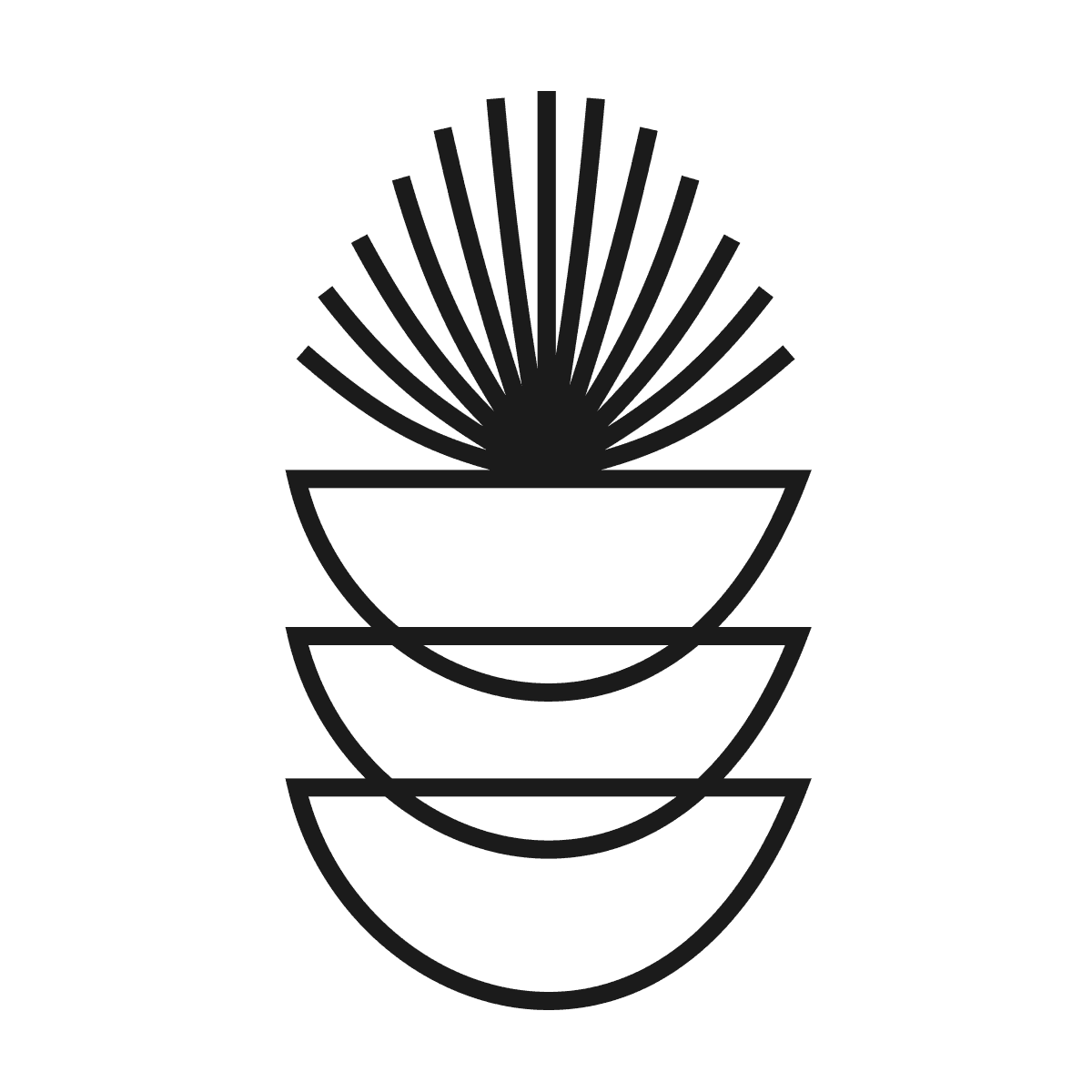 serene minimal geometric icon for modern wellness branding