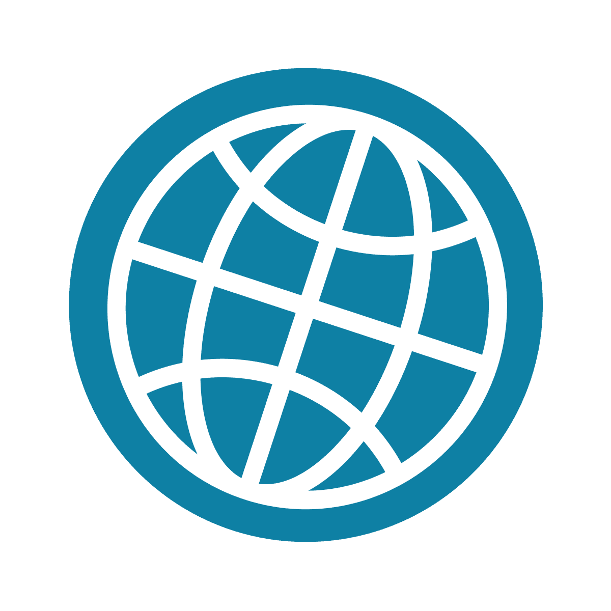 sleek minimal geometric globe icon for tech branding