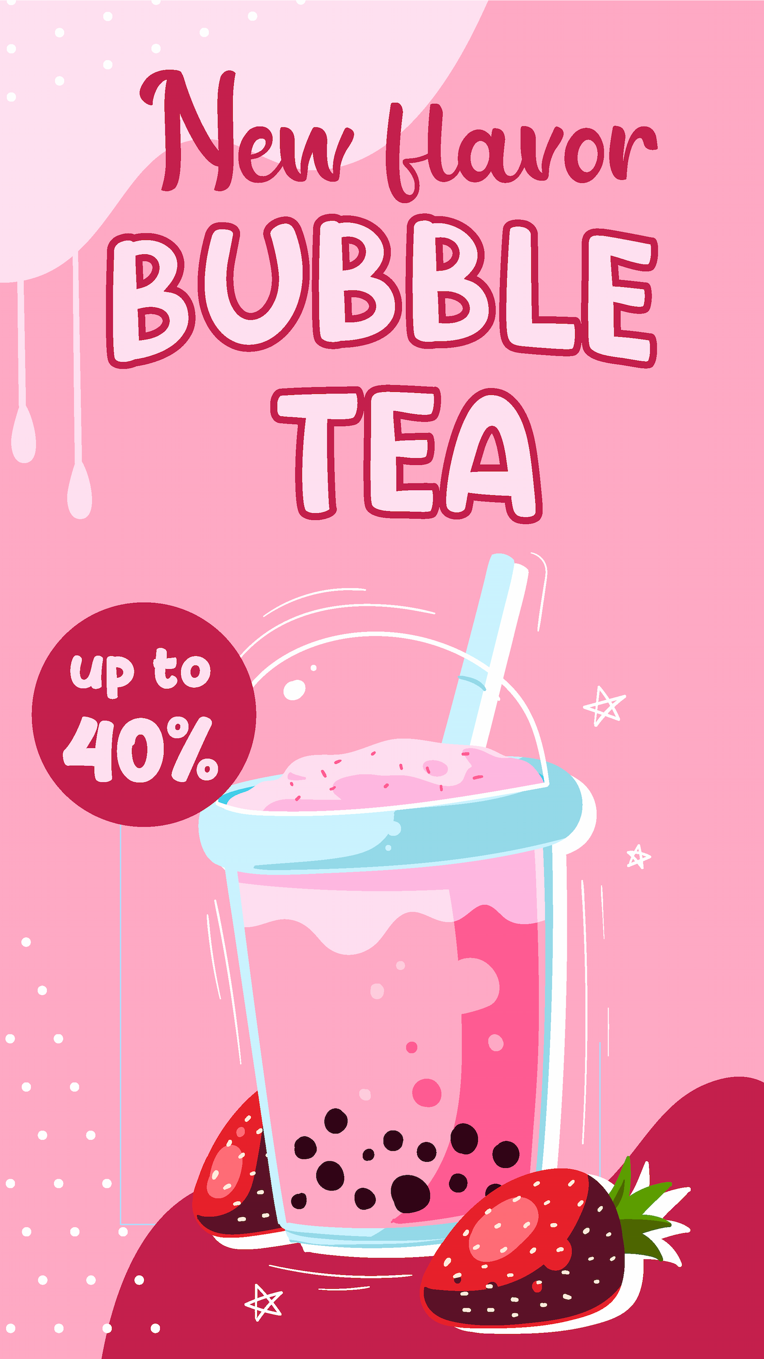 delicious bubble tea instagram story template