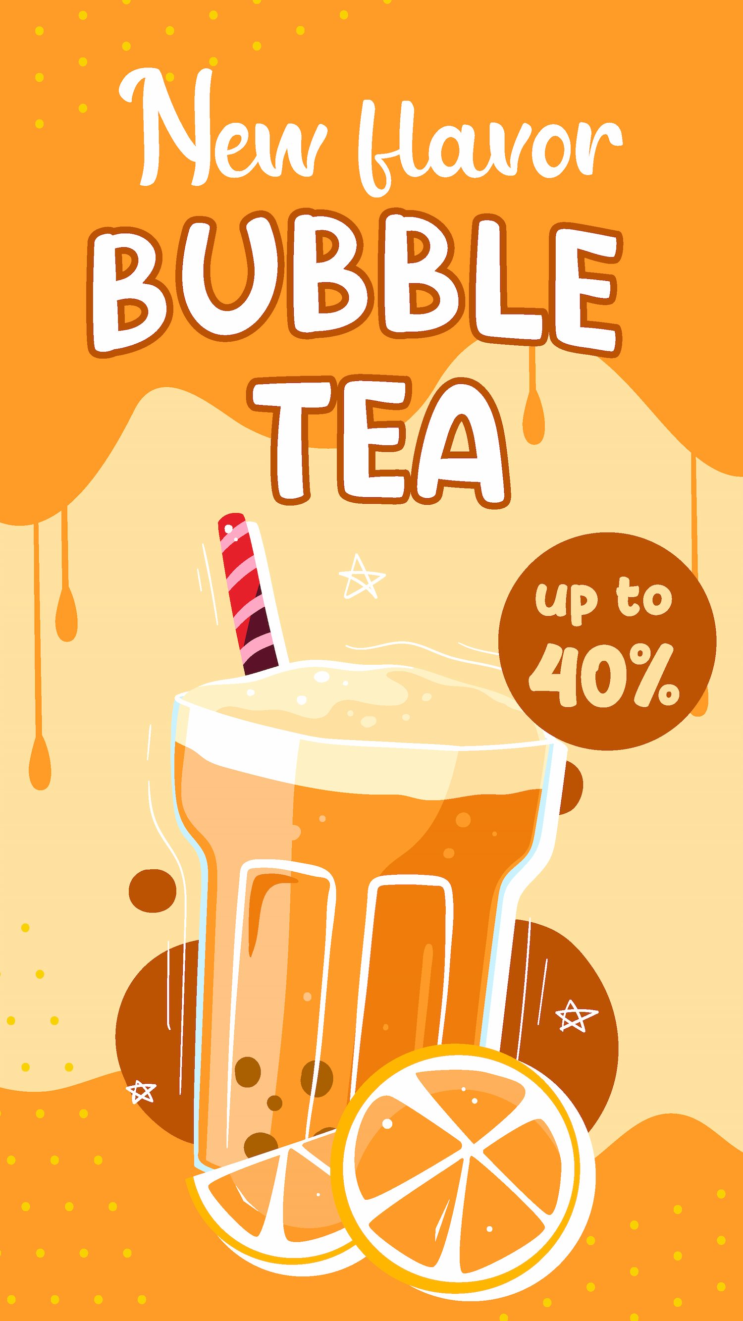 delicious bubble tea instagram story template