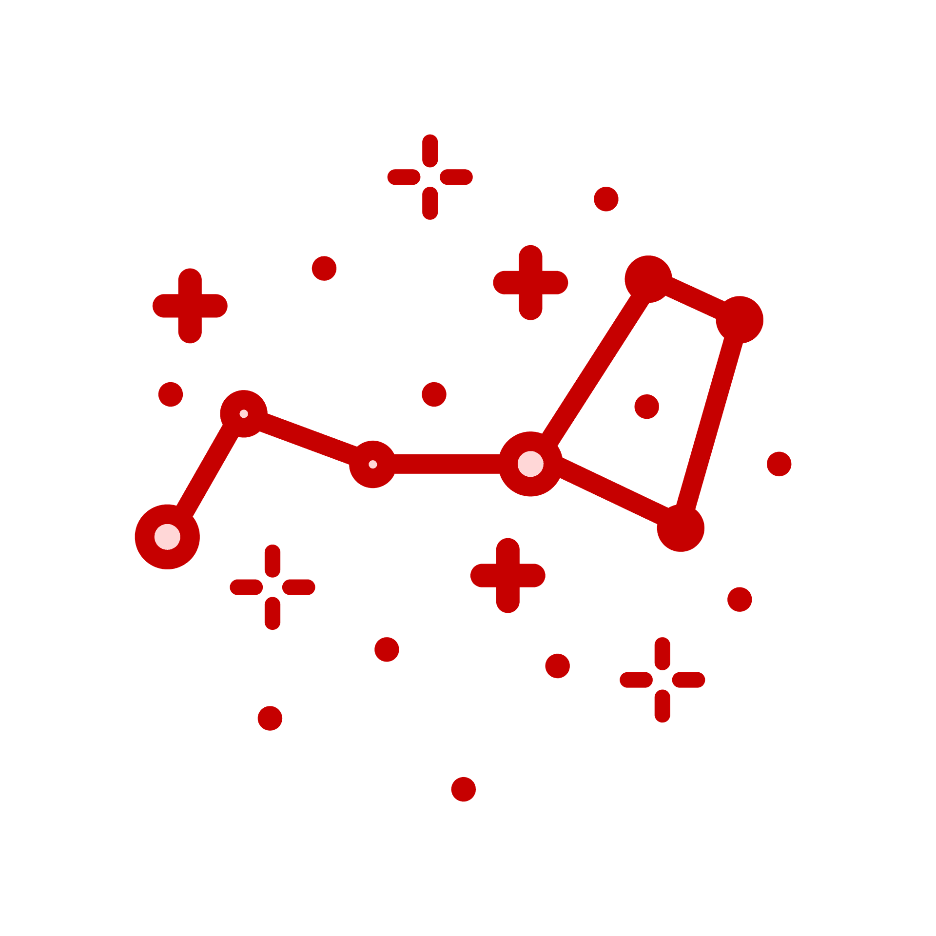 vintage constellation line art icon sticker design