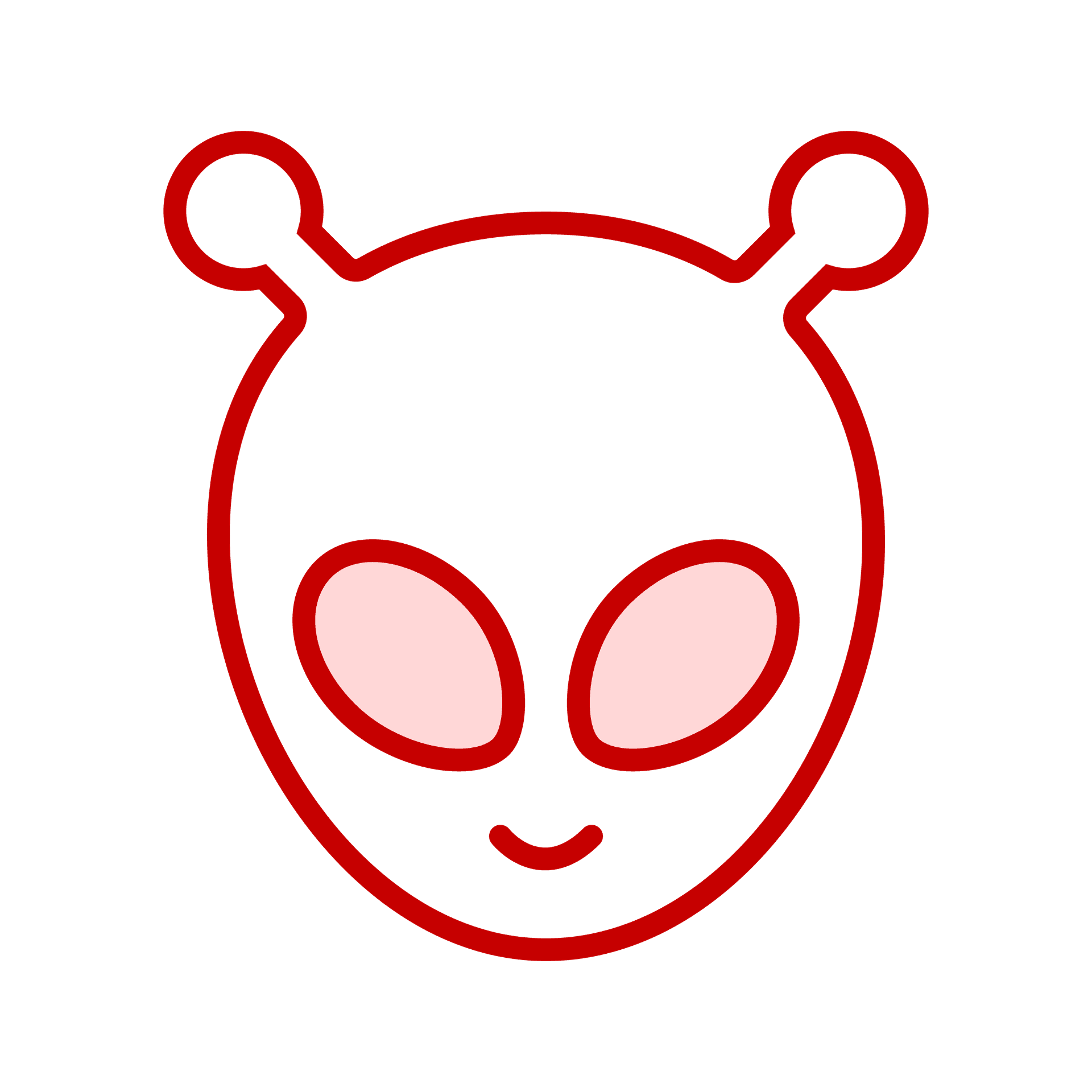 fun alien head icon with playful design