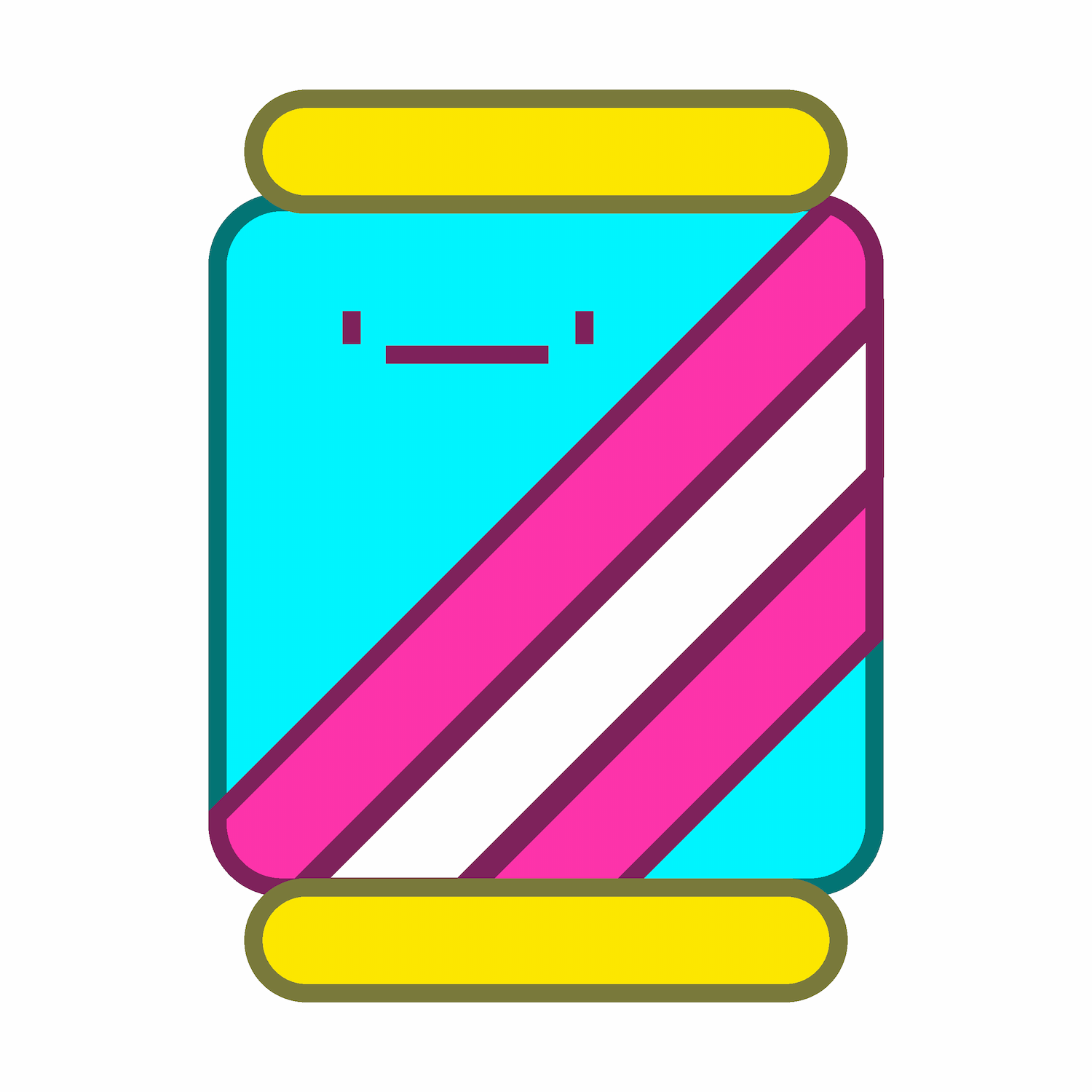 fun and colorful 80s and 90s inspired icon