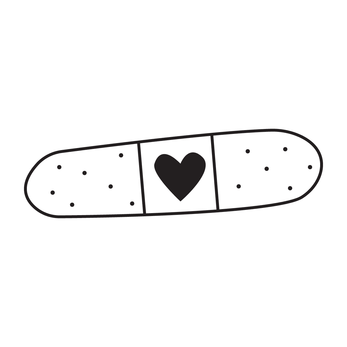 playful bandage sticker with heart