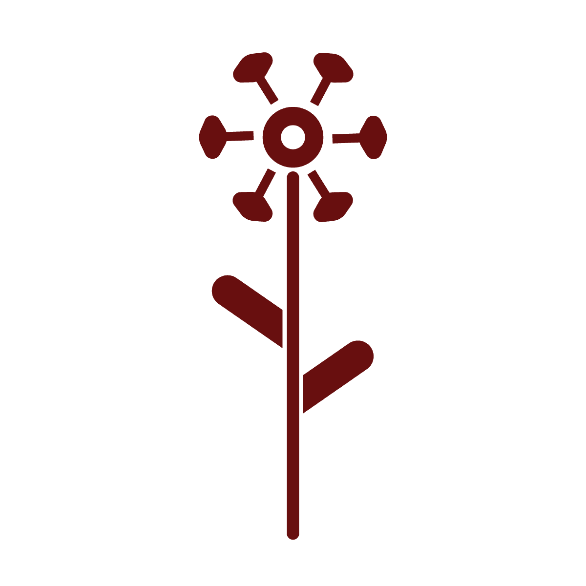 flat illustration element of a simple stylized flower or plant icon