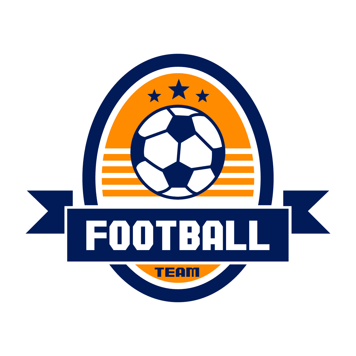 vintage style football team logo vector template