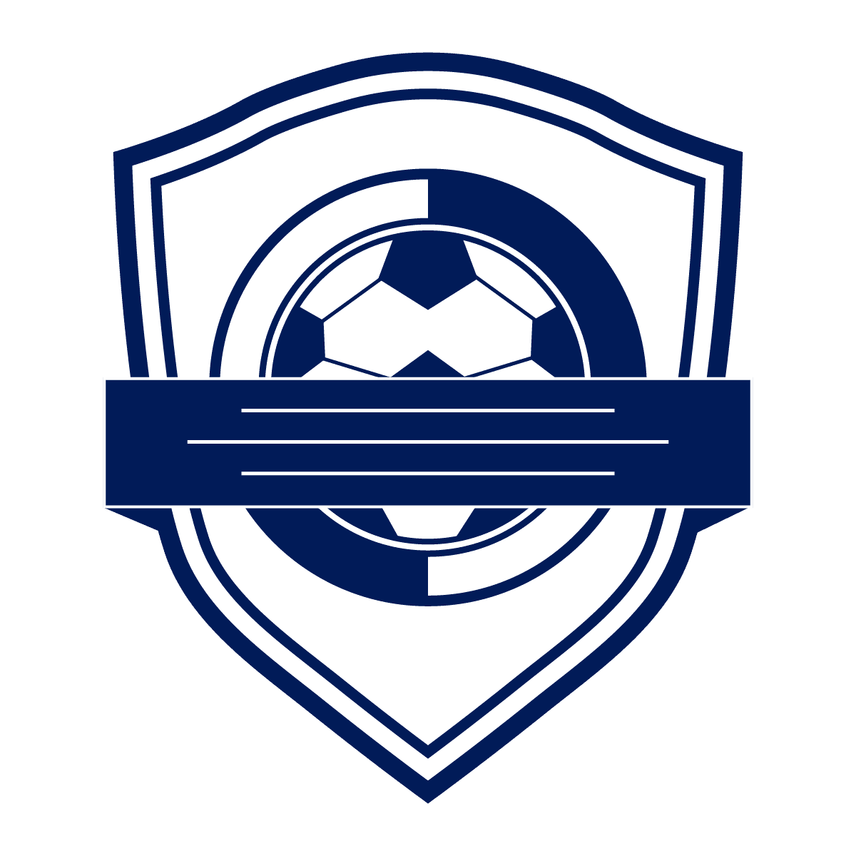 classic monochrome soccer emblem for energetic team branding