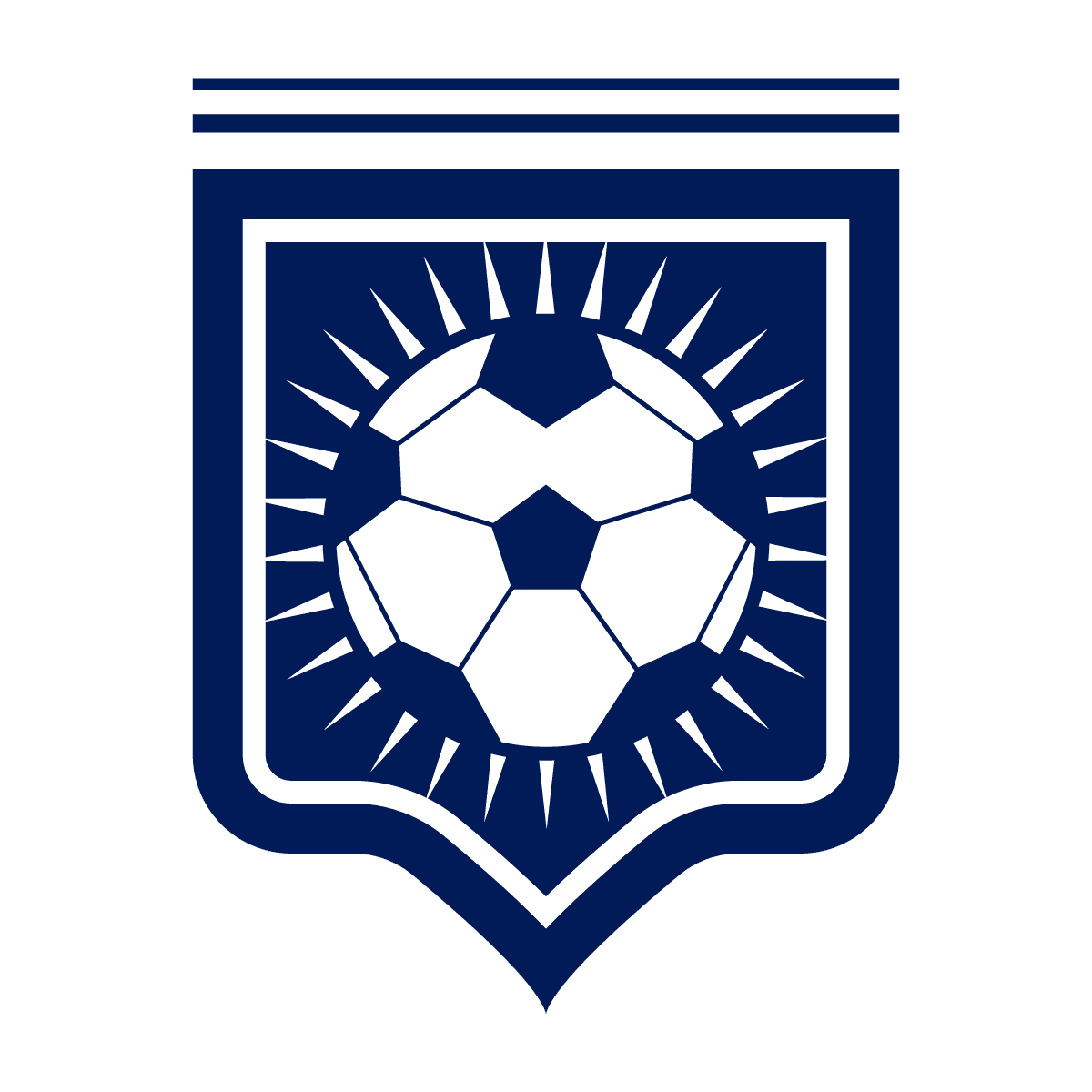 classic soccer crest logo emblem for energetic sports branding