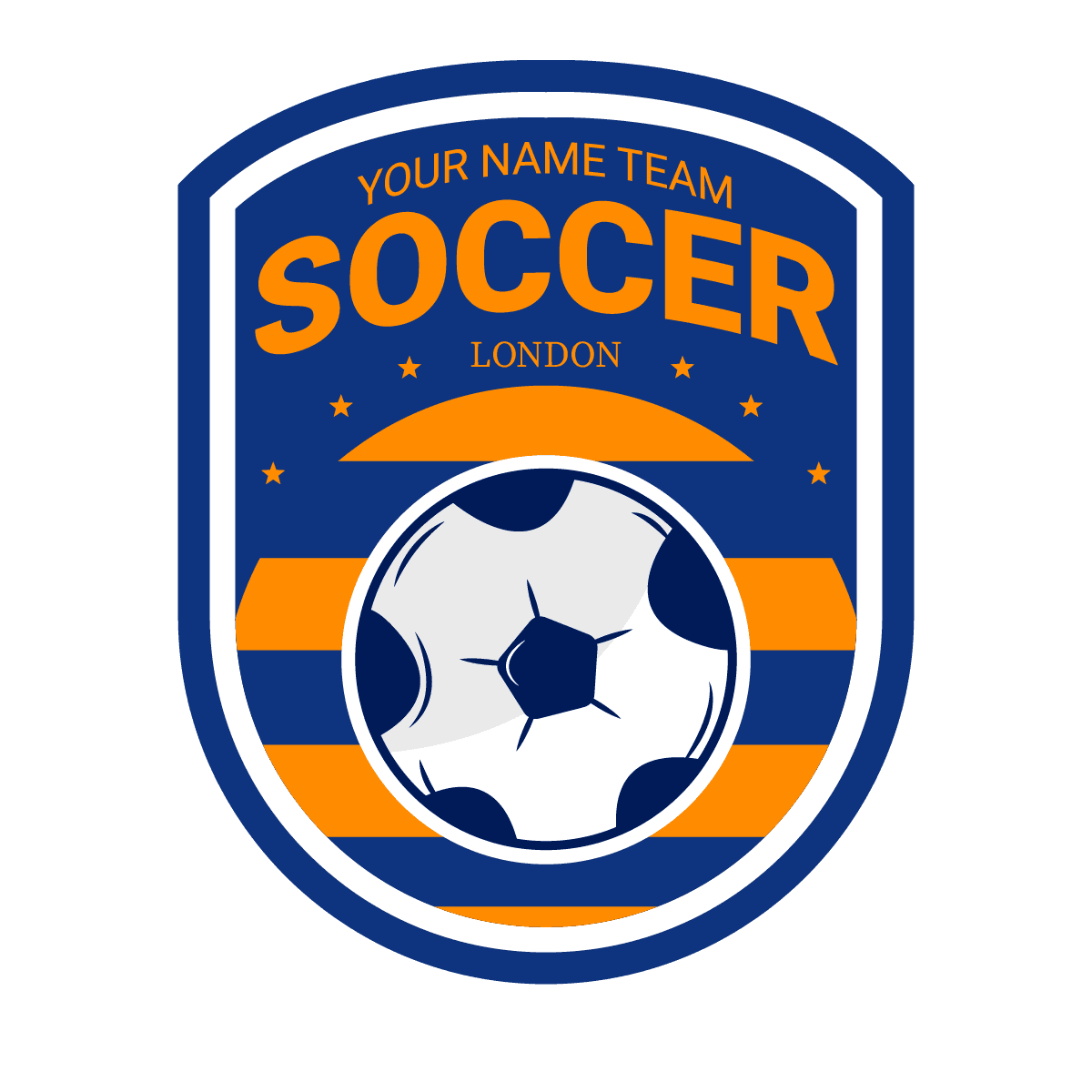 vintage soccer team logo design illustration