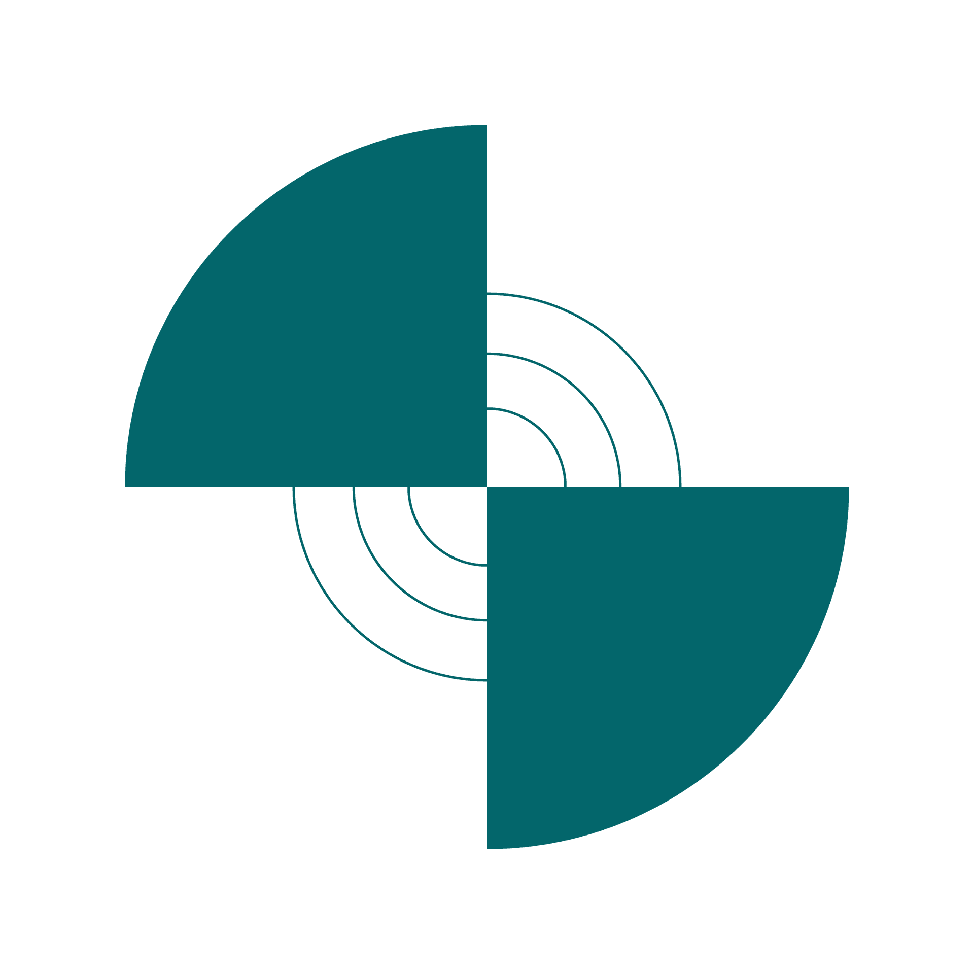 teal and gray abstract composition with minimalist geometric shapes and clean lines