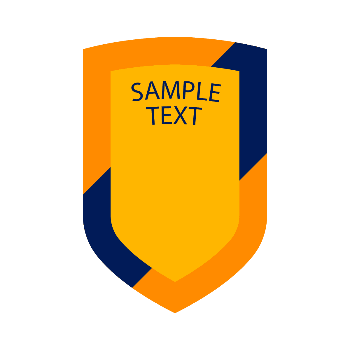 bold geometric shield emblem for dynamic corporate identity