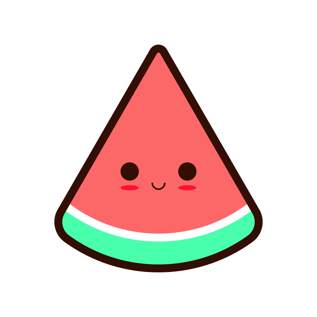 cheerful minimal watermelon slice illustration for summer fun