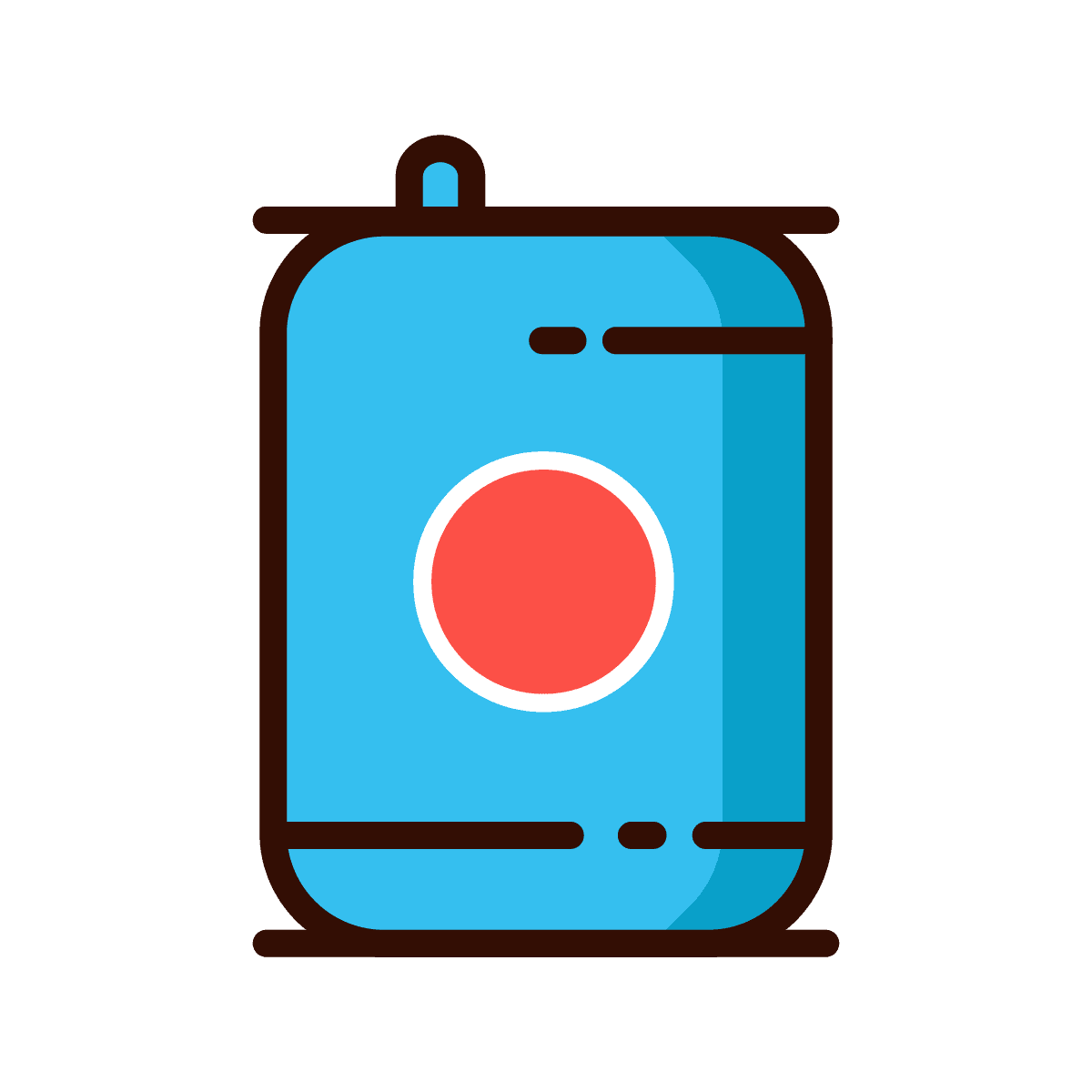fun geometric soda can illustration with a retro pop art feel