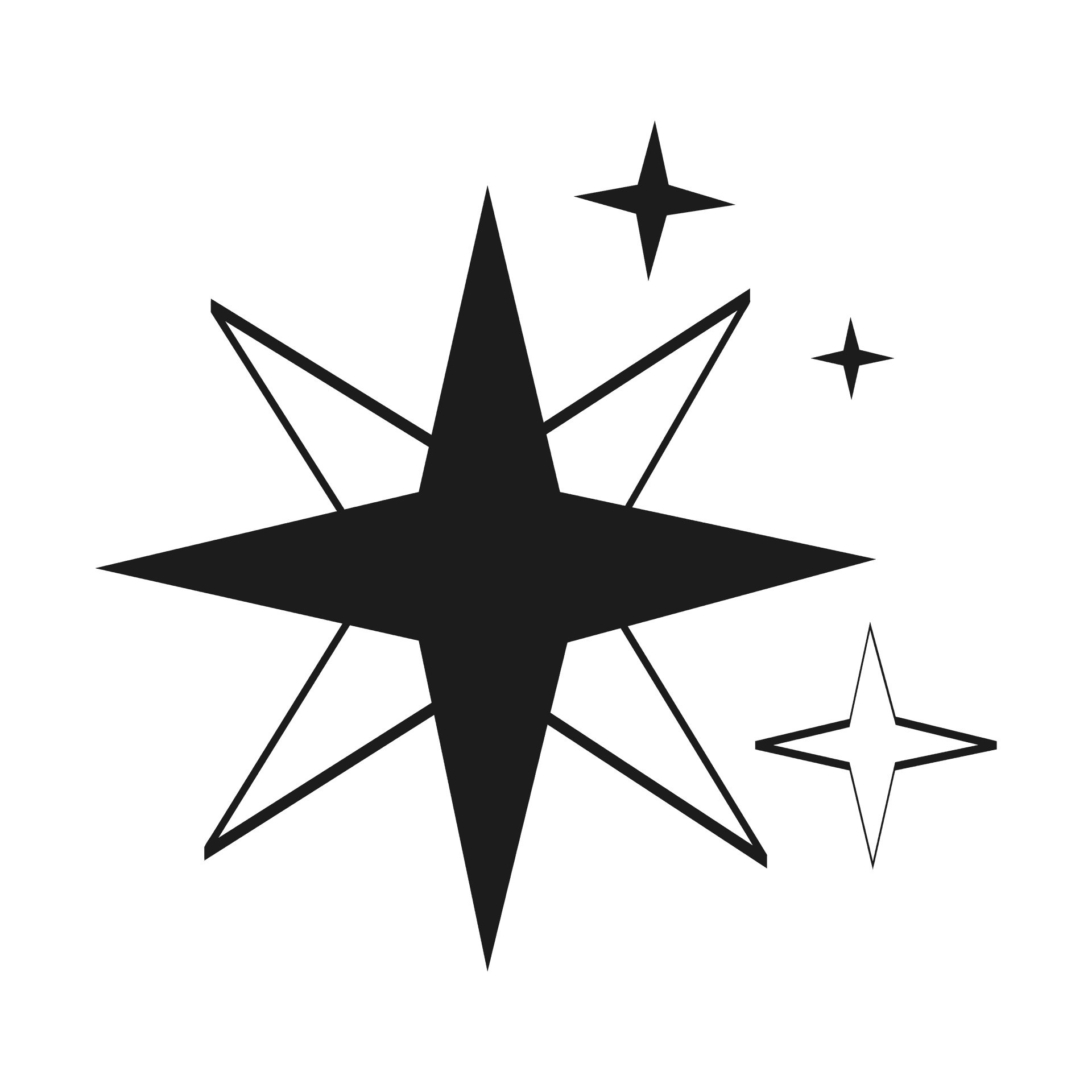 simple flat star sparkle element illustration for versatile web and application use