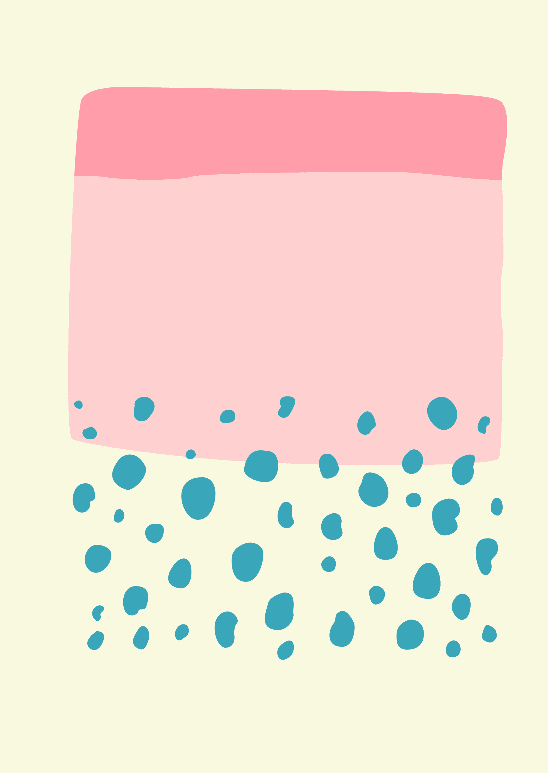 playful pastel rectangle with scattered teal dots for cheerful backgrounds and modern branding
