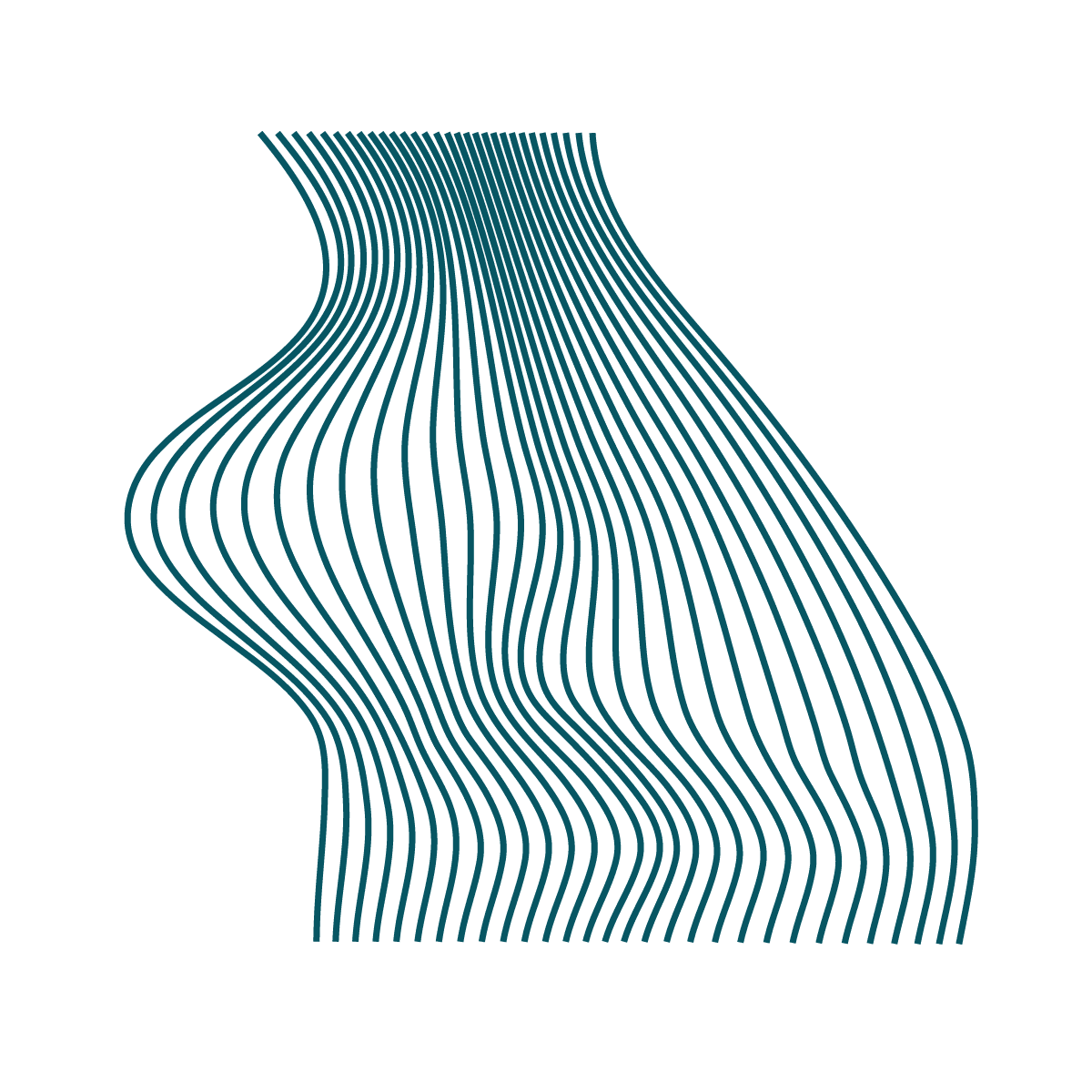 abstract body curves line art poster design