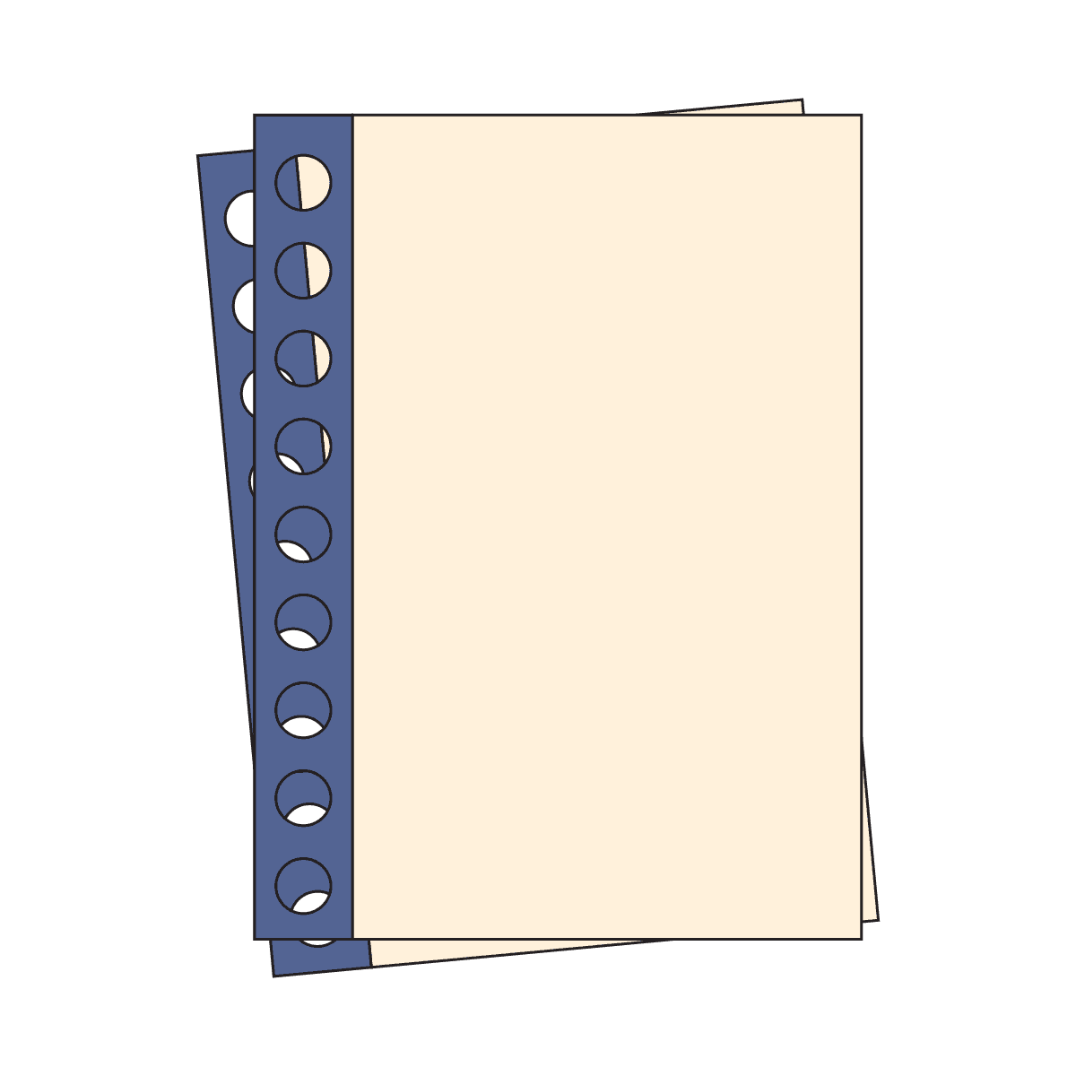 minimal sheets paper for binder illustration stationery