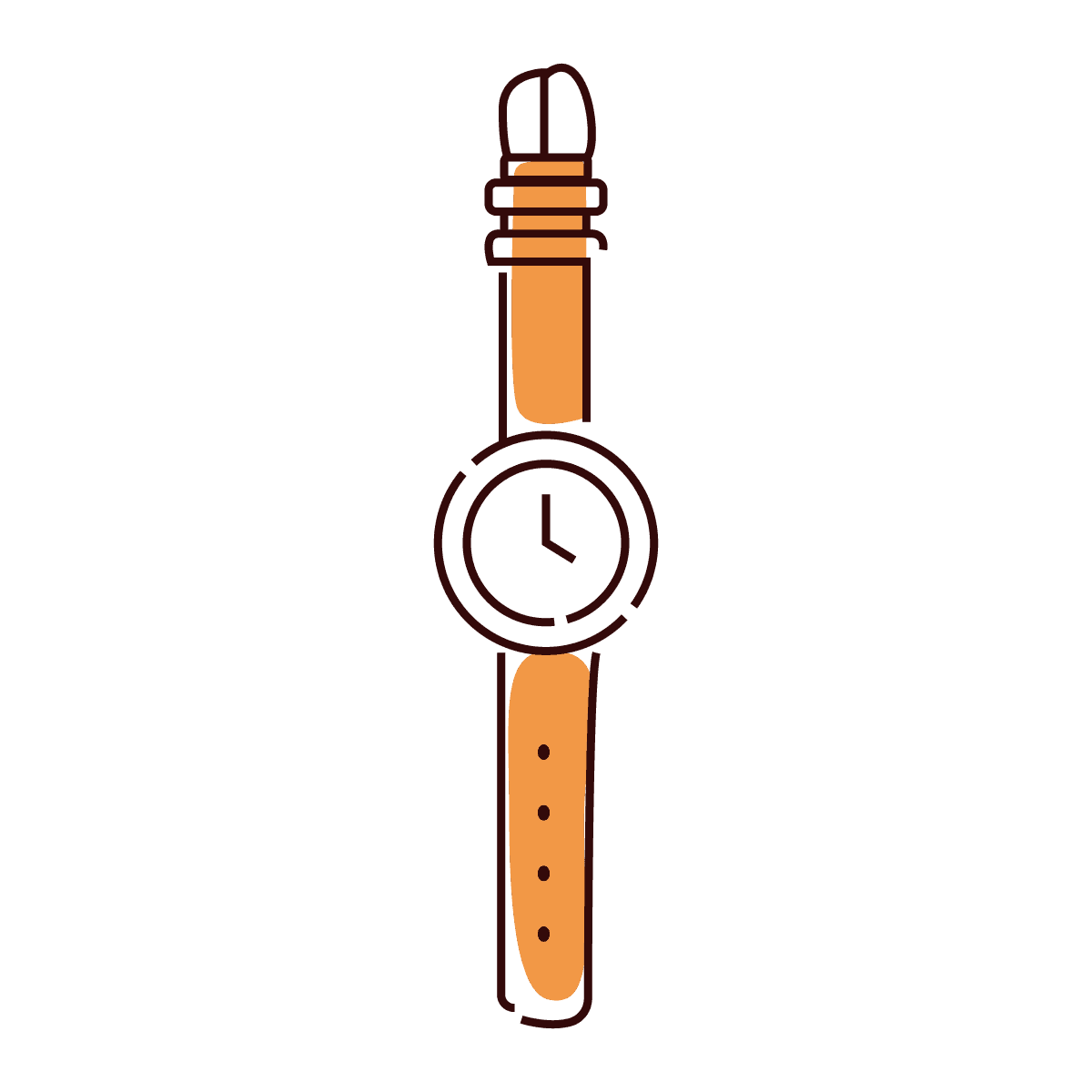 vintage wooden watch icon design