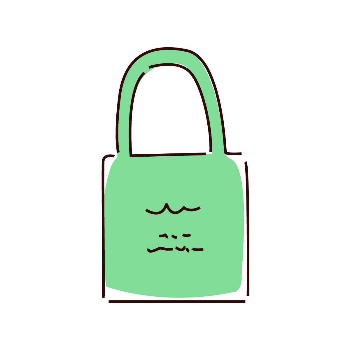 minimalist green lock icon for security