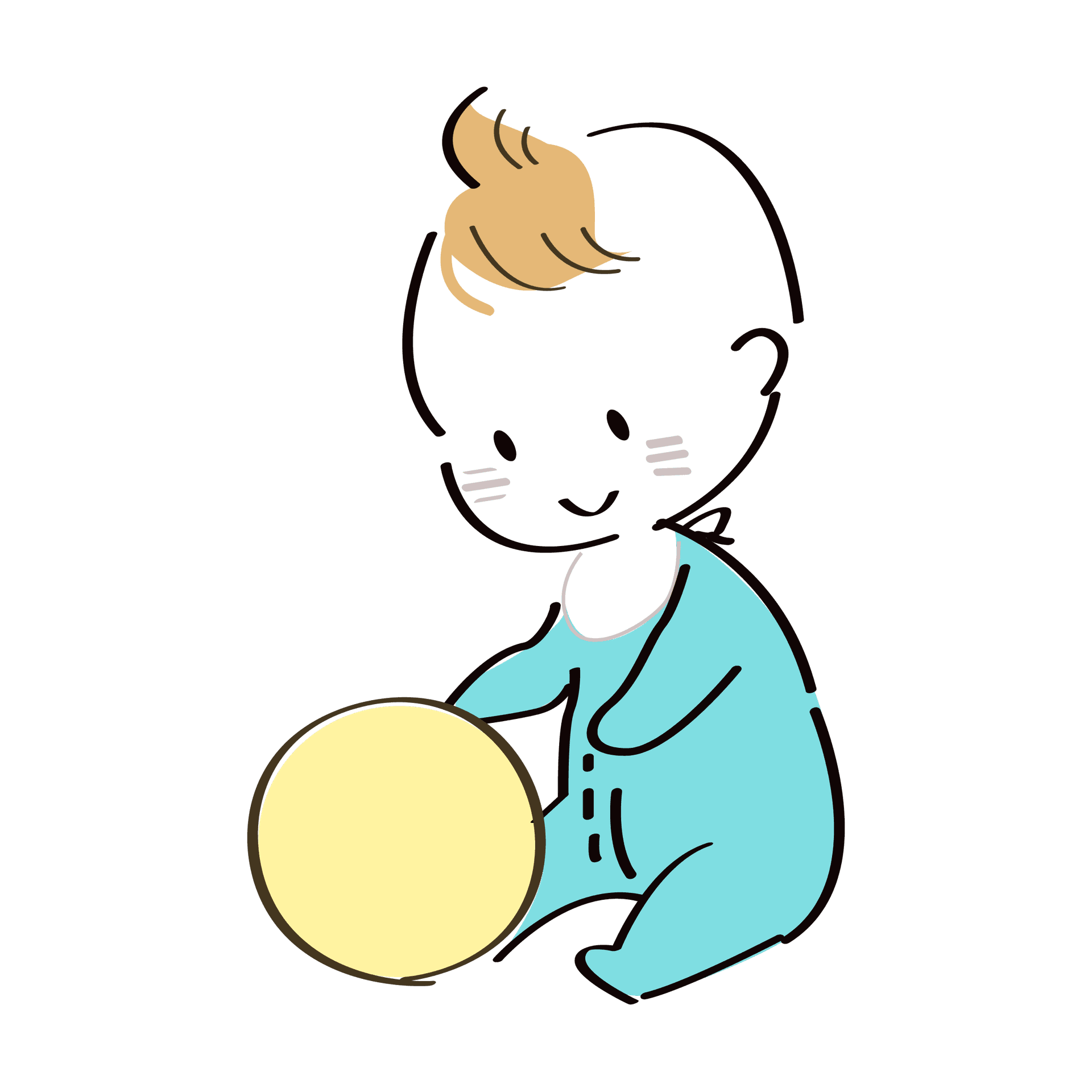 sweet baby and teddy illustrations - gentle cartoon icons for nursery and baby product themes