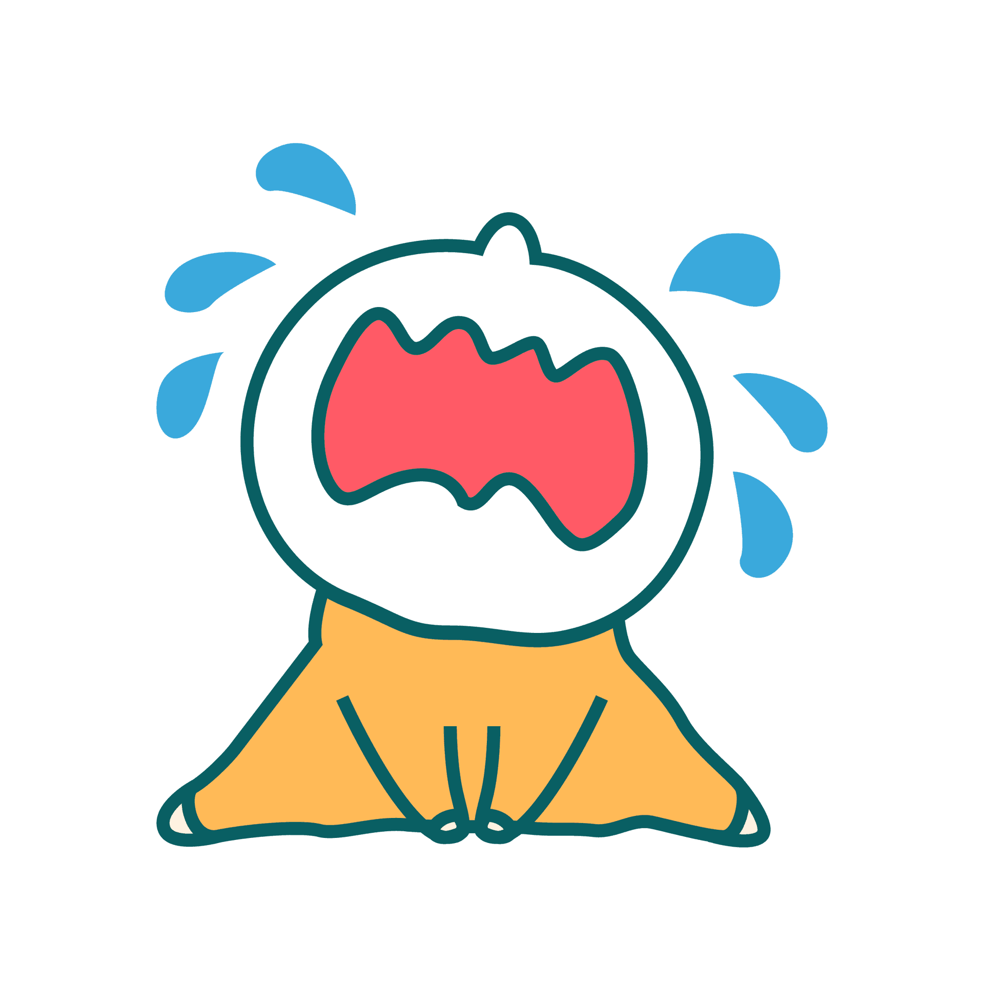 crying baby with tears flat illustration for parenting guides and emotional learning resources