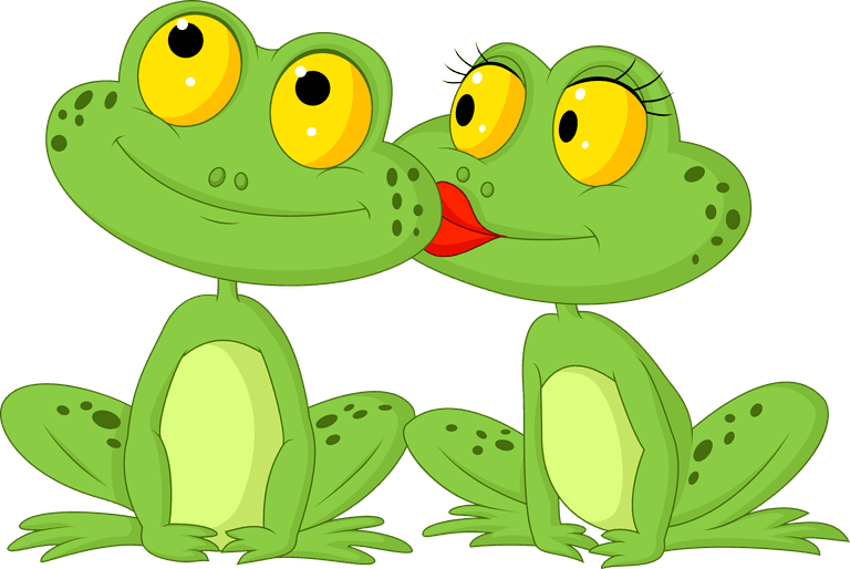 a frog cartoon funny frog collection set