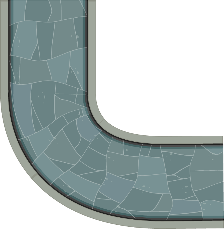 a top view of road element illustration