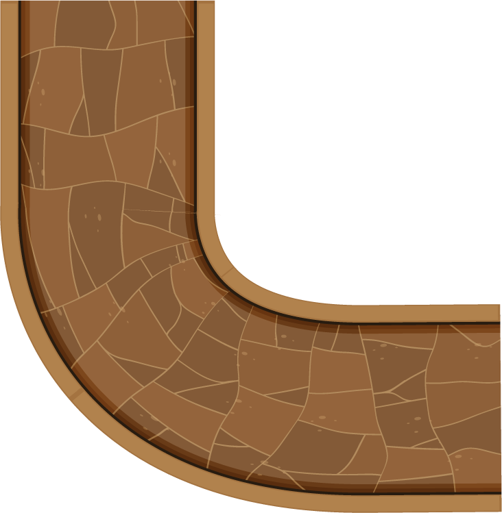 a top view of road element illustration