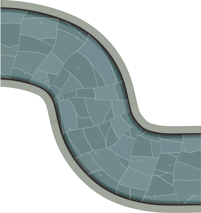 a top view of road element illustration