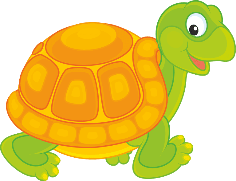a turtle animal english alphabet cartoon vector