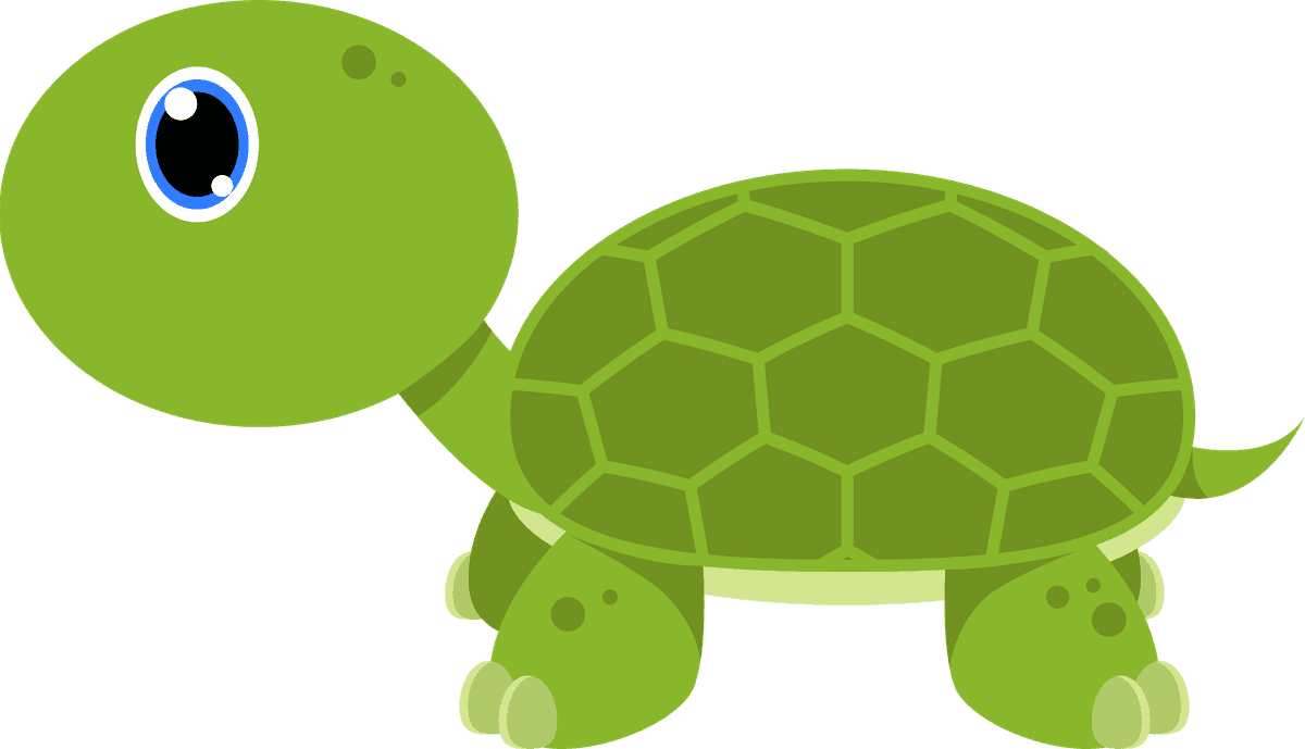 a cute cartoon turtle character perfect for kids' illustrations and playful projects