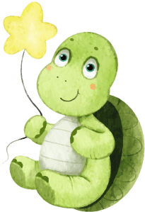 a turtle cute turtle cartoon illustration vector